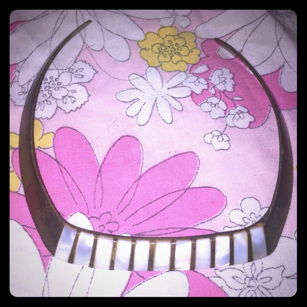 RARE vintage choker necklace copper shell